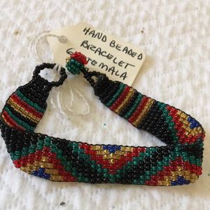 Hand made beaded bracelet from Guatemalia